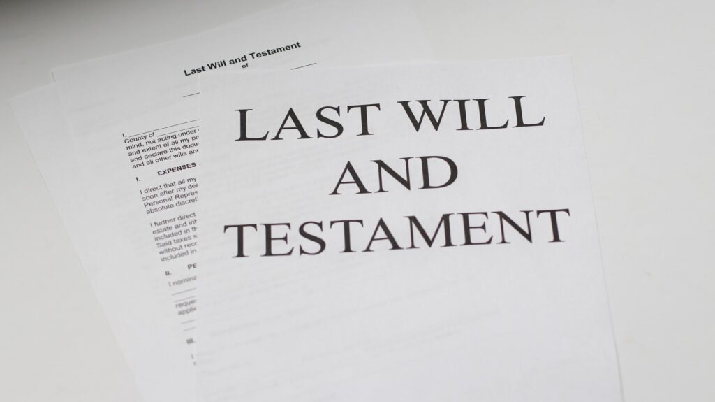 last will and testament document