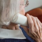 old woman on the phone