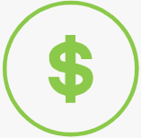 money circle icon green