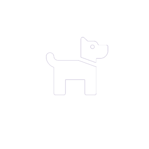 white icon dog large