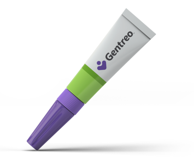 gentreo logo on glue stick pen