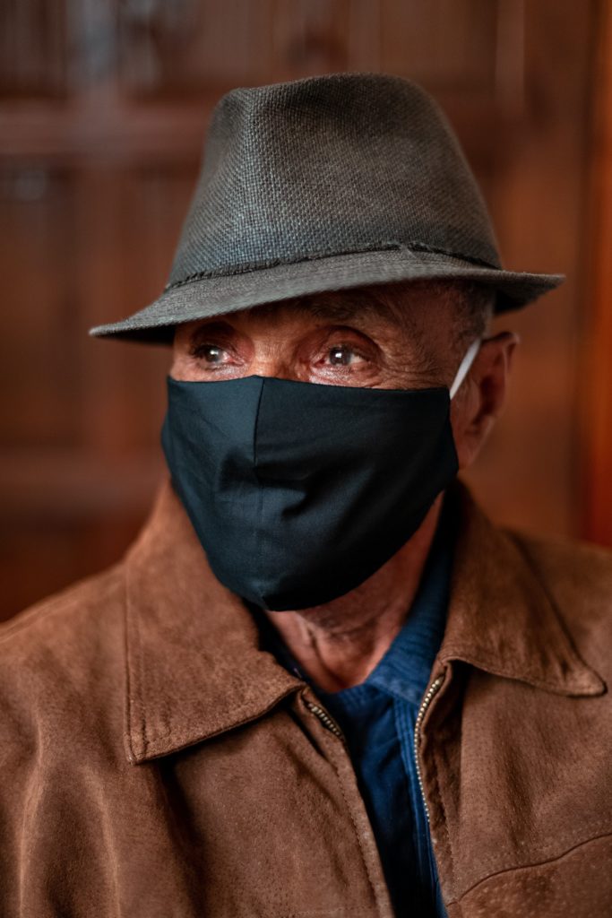 senior man in face mask