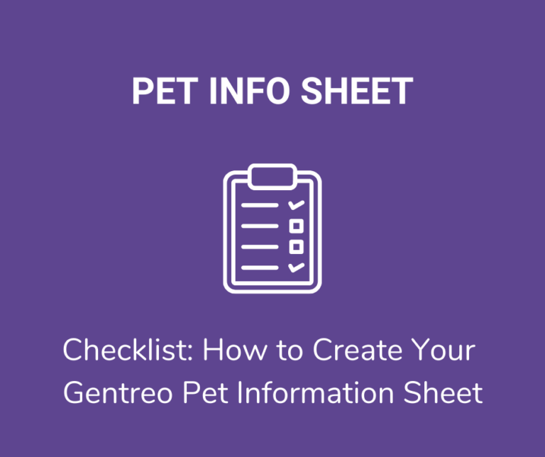 Checklist: How to Create Your Gentreo Pet Info Sheet