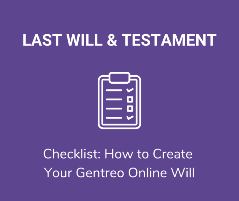 Checklist: How to Create Your Online Will with Gentreo